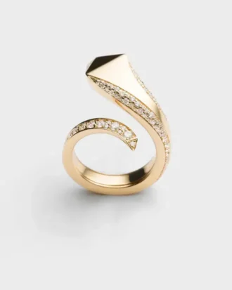 Prsten Eternal Gold Snake ze žlutého zlata a diamantů