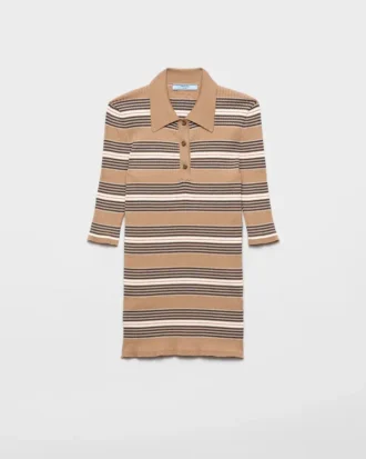 Pruhované bavlněné polo tričko