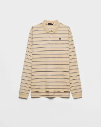 Pruhované bavlněné polo tričko
