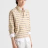 Pruhované bavlněné polo tričko Pruhované bavlněné polo tričko