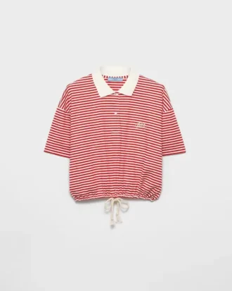 Pruhované jerseyové polo tričko