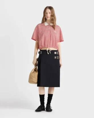 Pruhované jerseyové polo tričko