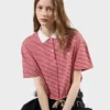 Pruhované jerseyové polo tričko
