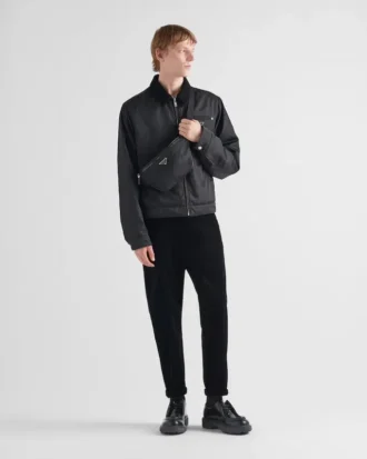 Pásková taška z materiálu Re-Nylon a kůže Saffiano