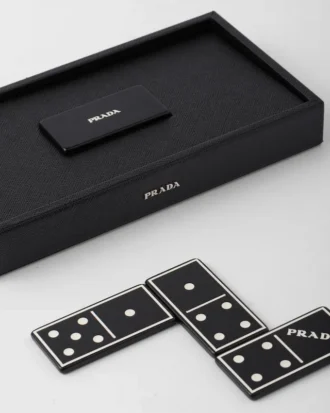 Sada domino z kůže Saffiano