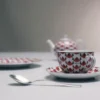 Sada dvou porcelánových čajových šálků – Vienna Red Sada dvou porcelánových čajových šálků – Vienna Red