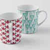 Sada dvou porcelánových hrníčků – Vienna Red a Vienna Green Sada dvou porcelánových hrníčků – Vienna Red a Vienna Green