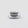 Sada dvou porcelánových šálků na cappuccino – šachovnice Sada dvou porcelánových šálků na cappuccino – šachovnice