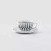 Sada dvou porcelánových šálků na cappuccino – pruhy Sada dvou porcelánových šálků na cappuccino – pruhy