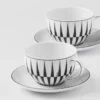 Sada dvou porcelánových šálků na cappuccino – pruhy Sada dvou porcelánových šálků na cappuccino – pruhy