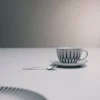 Sada dvou porcelánových šálků na cappuccino – pruhy Sada dvou porcelánových šálků na cappuccino – pruhy
