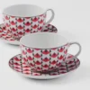 Sada dvou porcelánových šálků na cappuccino – Vienna Red Sada dvou porcelánových šálků na cappuccino – Vienna Red