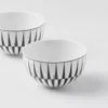 Sada dvou porcelánových misek na rýži nebo cereálie – pruhy Sada dvou porcelánových misek na rýži nebo cereálie – pruhy