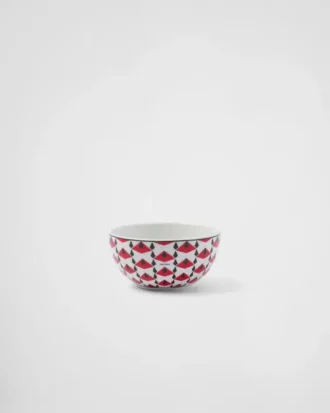 Sada dvou porcelánových misek na rýži nebo cereálie – Vienna Red