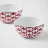 Sada dvou porcelánových misek na rýži nebo cereálie – Vienna Red Sada dvou porcelánových misek na rýži nebo cereálie – Vienna Red