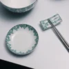 Sada dvou porcelánových podložek pod hůlky – Vienna Green Sada dvou porcelánových podložek pod hůlky – Vienna Green