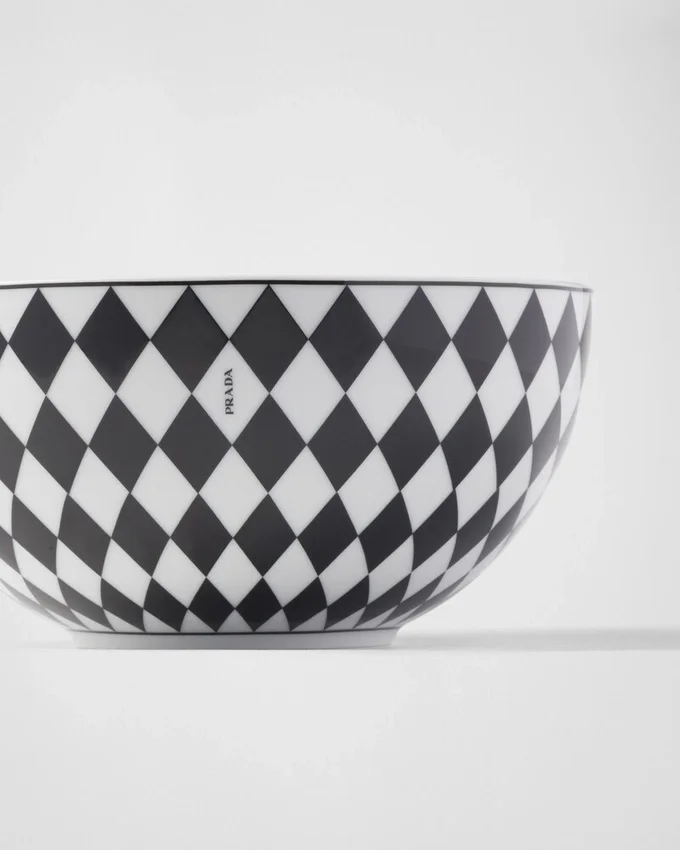 Sada dvou porcelánových polévkových misek – šachovnice Sada dvou porcelánových polévkových misek – šachovnice
