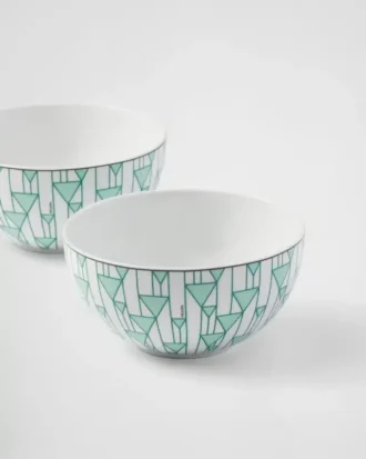 Sada dvou porcelánových polévkových misek – Vienna Green Sada dvou porcelánových polévkových misek – Vienna Green