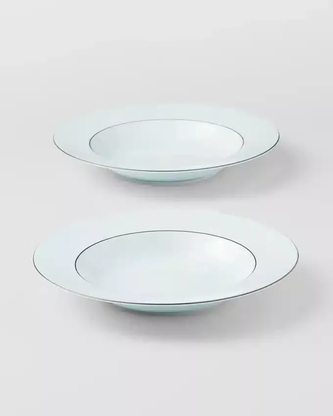 Sada dvou porcelánových polévkových talířů – Celadon Sada dvou porcelánových polévkových talířů – Celadon
