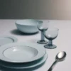 Sada dvou porcelánových polévkových talířů – Celadon Sada dvou porcelánových polévkových talířů – Celadon