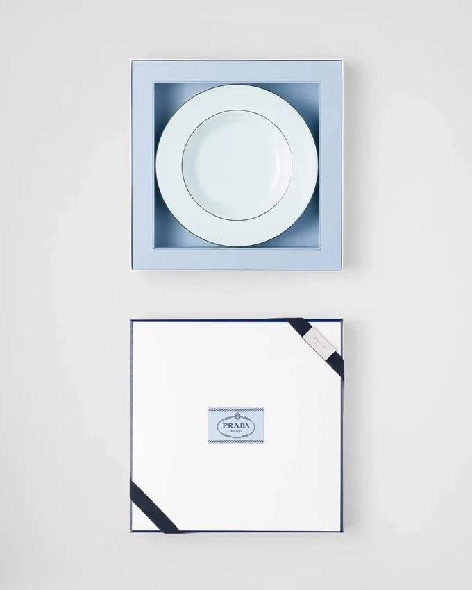 Sada dvou porcelánových polévkových talířů – Celadon Sada dvou porcelánových polévkových talířů – Celadon