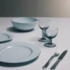 Sada dvou porcelánových talířů – Celadon Sada dvou porcelánových talířů – Celadon