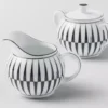Sada porcelánové konvičky na mléko a cukřenky – pruhy Sada porcelánové konvičky na mléko a cukřenky – pruhy