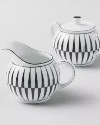 Sada porcelánové konvičky na mléko a cukřenky – pruhy Sada porcelánové konvičky na mléko a cukřenky – pruhy