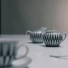 Sada porcelánové konvičky na mléko a cukřenky – pruhy Sada porcelánové konvičky na mléko a cukřenky – pruhy