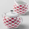 Sada porcelánové konvičky na mléko a cukřenky – Vienna Red Sada porcelánové konvičky na mléko a cukřenky – Vienna Red