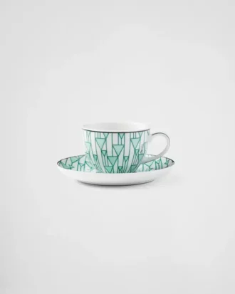 Sada čtyř porcelánových šálků na espresso – Vienna Green Sada čtyř porcelánových šálků na espresso – Vienna Green