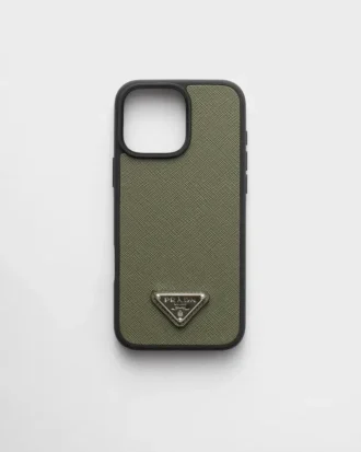 Saffiano kůže pouzdro pro iPhone 16 Pro Max