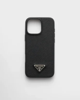 Saffiano kůže pouzdro pro iPhone 16 Pro Max