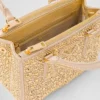 Saténová taška Prada Galleria Mini s krystaly