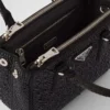 Saténová taška Prada Galleria Mini s krystaly
