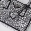 Saténová taška Prada Galleria Mini s krystaly