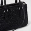 Saténová taška Prada Galleria Mini s krystaly
