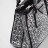 Saténová taška Prada Galleria Mini s krystaly