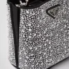 Saténová taška Prada Panier s krystaly Saténová taška Prada Panier s krystaly