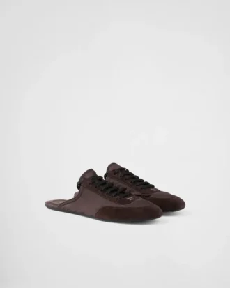 Sbalit Pantofle z materiálu Re-Nylon a semiše