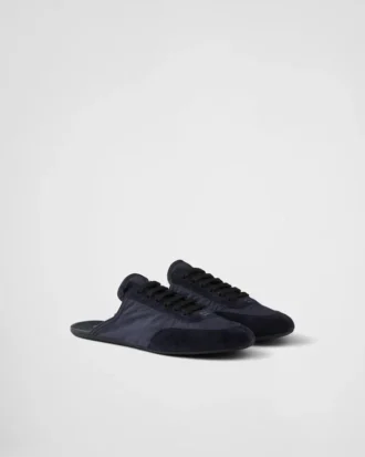 Sbalit Pantofle z materiálu Re-Nylon a semiše
