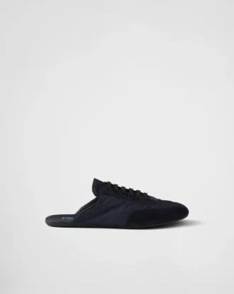 Sbalit Pantofle z materiálu Re-Nylon a semiše