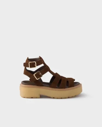 Semišové gladiátorské sandály