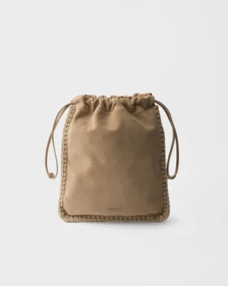 Semišová taštička Prada Wish