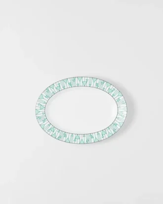 Střední porcelánový servírovací talíř – Vienna Green