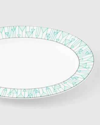 Střední porcelánový servírovací talíř – Vienna Green