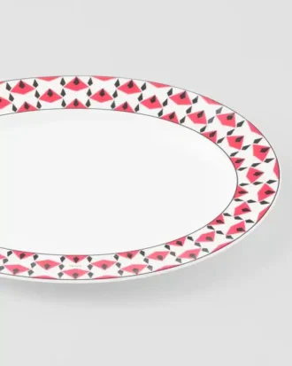 Střední porcelánový servírovací talíř – Vienna Red