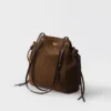 Středně velká semišová taška Prada Carry Středně velká semišová taška Prada Carry