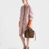 Středně velká semišová taška Prada Carry Středně velká semišová taška Prada Carry