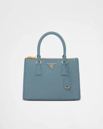 Středně velká taška Prada Galleria z pštrosí kůže